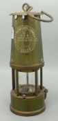 Brass miners lamp 25cm high