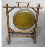 Antique Bamboo & Brass Dinner Gong