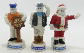 Wade Boxed Michelin Santa, Sailor & Cowboy Bibendum limited edition figures(3)