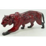Royal Doulton Large Flambe Tiger, scratches noted to belly of figure