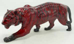 Royal Doulton Large Flambe Tiger, scratches noted to belly of figure