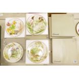 Caverswall Set of 12 The Country Diary of A Edwardian Lady Limited Boxed Wall Plates