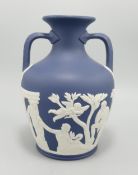 Wedgwood Small Portland Style Vase, height 15cm