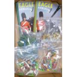 A mixed collection of items to include vintage Britains Ltd toy soldiers & cowboys, later plastic