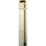 Vintage Walking Stick With Carved Horses Leg Theme Handle