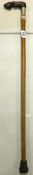Vintage Walking Stick With Carved Horses Leg Theme Handle