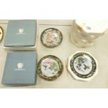 A large collection of decorative wall plates, Wedgwood Feast & Festival, Franklin Mint Humming
