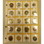 English Bowling club enamel badges x 20 on one page. This is one lot of 15 similar lots offered by