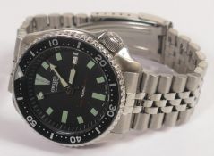 Seiko automatic 150 metres gents divers watch, ticking order, 41mm excl. button. 7002-700j Serial