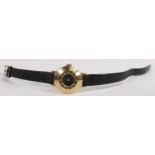 1950's 14k gold LeCoultre ladies watch. Gross weight 12g including strap.