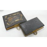 Antique Musical Military Theme Book & similar photograph album(2)