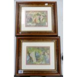 Two framed prints with images of naked ladies(2)