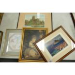 A collection of framed Landscape & still life study prints(4)