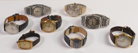 5 x vintage Zenith watches, (4 gents and one mid size), together with Lings Chronograph (ticking),