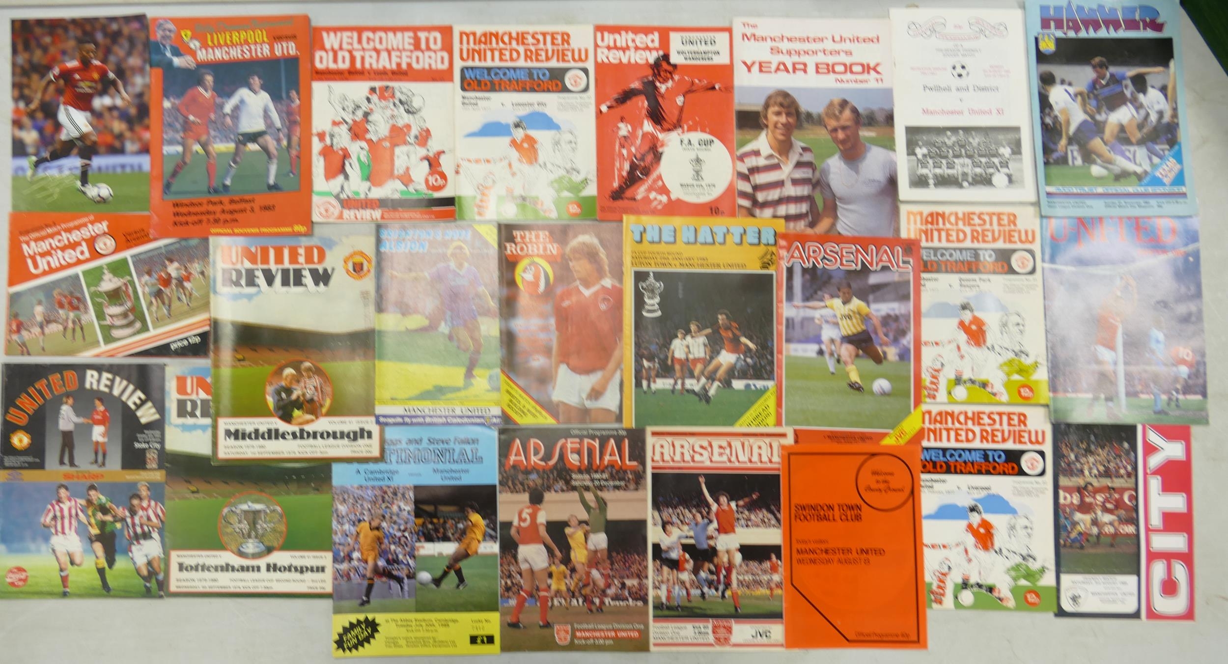 A collection of 1970's & later Manchester United Football Programmes - Image 2 of 3