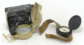 Military Type Wrist Compass & later YCM Lensatic Compass(2)