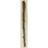 Antique Gnarled Root wood Stick, length 74cm