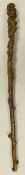 Antique Gnarled Root wood Stick, length 74cm