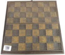 Decorative Metal Folding Chess Board, 32cm x 32cm