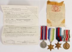 Royal Air Force WWII medal group for Harry Hancock 1413601 including Atlantic Star, 39-45 War Medal,
