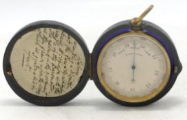 A Victorian cased pocket compensated barometer