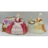 Royal Doulton Lady Figures Belle O'The Ball HN1997 & Meditation HN2330(2)