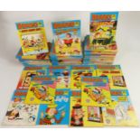 A large collection of 1980's Beano Comic Library magazines