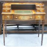 Reproduction Ladies Writing Desk with green leather top