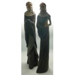 Two Large Resin Soul Journey branded African figures, tallest 43cm(2)