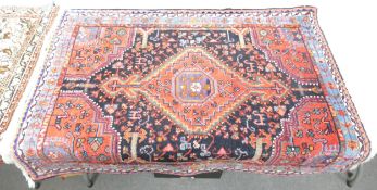 Two Iranian Tasselled Rugs, largest 128cm x 94cm(2)
