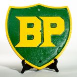 BP Garage Oil Fuel Solid Cast Iron Wall Plaque