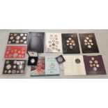 A mixed collection of coin sets to include Royal Mint Coin 1995, 2012 Annual Coin set, Emblems of
