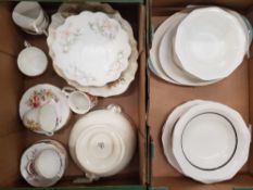 A mixed collection of ceramic items to include Wedgwood Rosalind Pattern Fruit Bowl, Floral Trios,