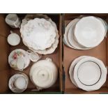 A mixed collection of ceramic items to include Wedgwood Rosalind Pattern Fruit Bowl, Floral Trios,