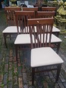 Set of 6 good quality modern dining chairs (6).