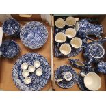 A collection of Burleigh Ware Calico pattern dinner and tea ware items to include 6 dinner plates, 6