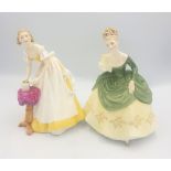 Royal Doulton figures Soiree HN2312 together with Happy Birthday HN3095 (2).