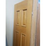 One engineered wood door 78" x 27", 1 x hardwood door 78" x 27" (2).