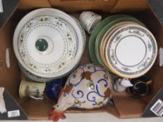 A mixed collection of ceramic items to include Royal Doulton Tea and Dinner ware, Novelty Chicken