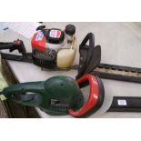 Lawnflite E252OW petrol hedge trimmer, together with an electric hedge trimmer (2).