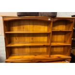 Three shelf bookcase, 135cm W x 93cm H.