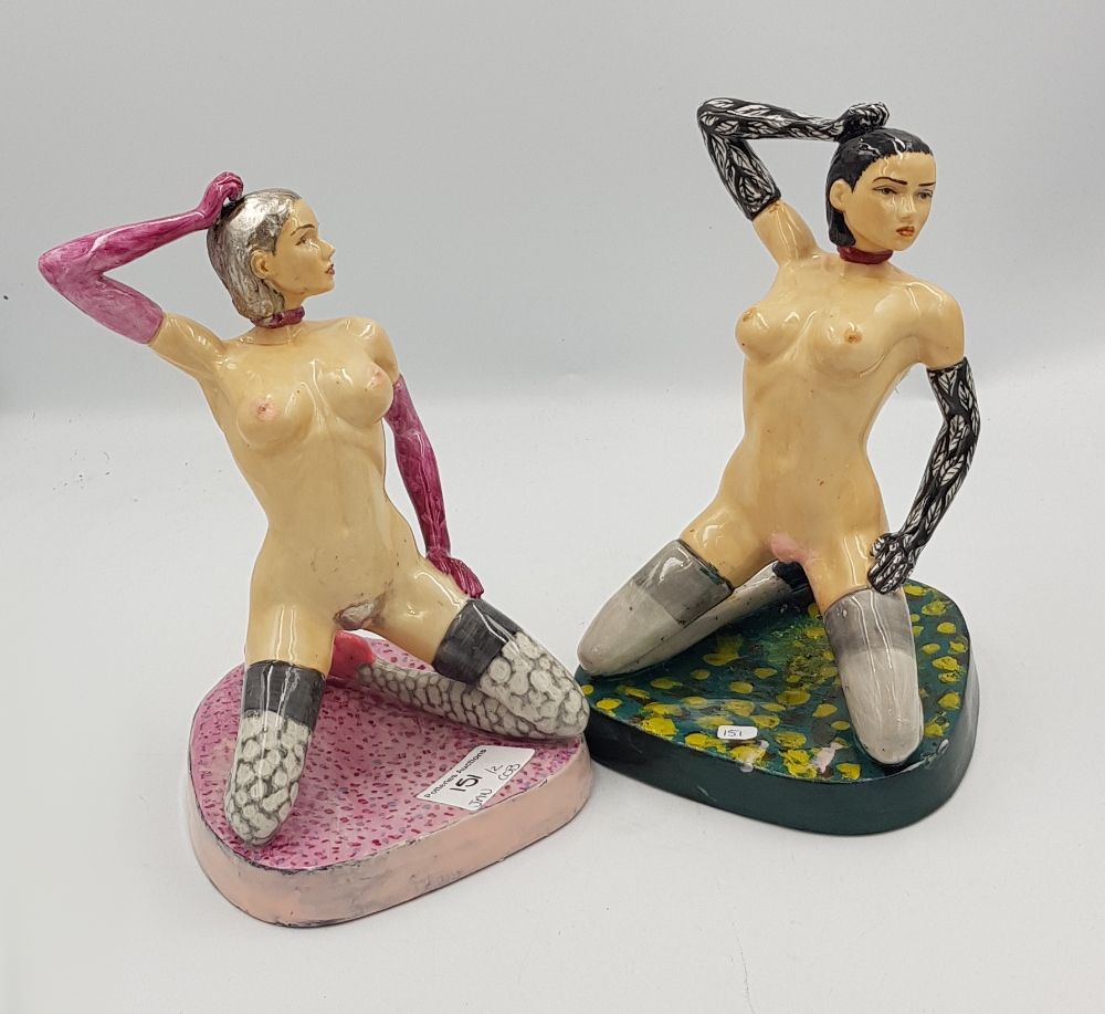 Two Kevin Francis/Peggy Davies Artist Proof Figures Megan Both Over painted by Vendor (2)