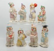 A collection of Beswick Little Loveables clowns to include Good Luck LL31, To Mum LL5,
