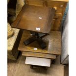 Nest of 3 oak tables together with an oak occasional table.