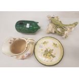 Mixed collection of ceramic items to include Wedgwood large toilet jug in a blush ivory glaze,