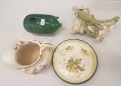 Mixed collection of ceramic items to include Wedgwood large toilet jug in a blush ivory glaze,