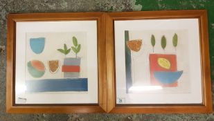 Two Louisa Bellis Modern Art Framed Limited Edition Framed Prints together with 4 framed
