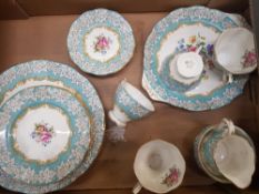 Royal Albert Enchantment pattern dinner and tea ware items to include 4 dinner plates, 6 side