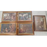 A group of 5 framed prints