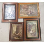 A group of 4 framed prints